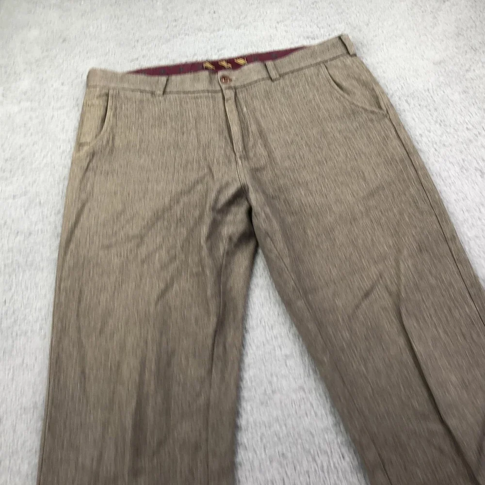 Brooks Brothers Pants Mens 36x30 Brown Tweed Herringbone Chino Straight